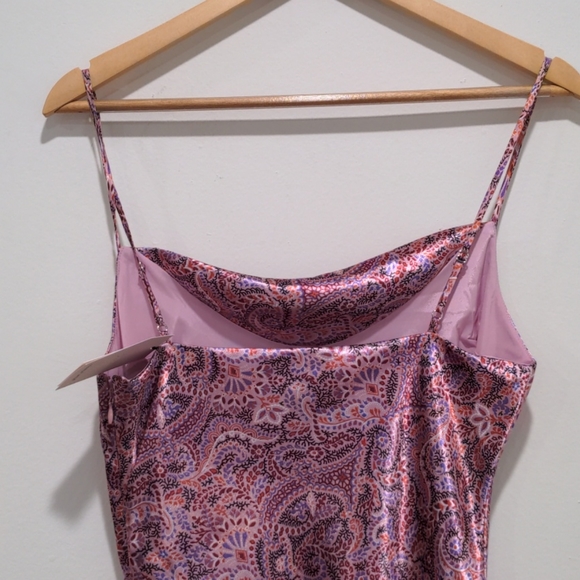 Cinq a Sept NWT Ryder Paisley Satin Mini D… - Picture 9 of 15